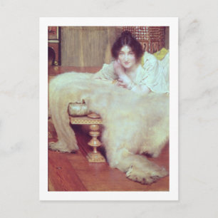 Alma-Tadema En lyssnare: The Bear Matta, 1899 Vykort