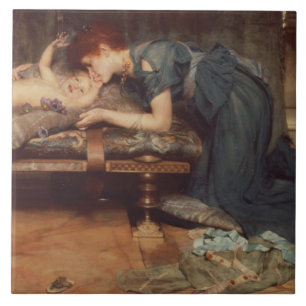 Alma-Tadema ett jordiskt paradis, 1891 Kakelplatta