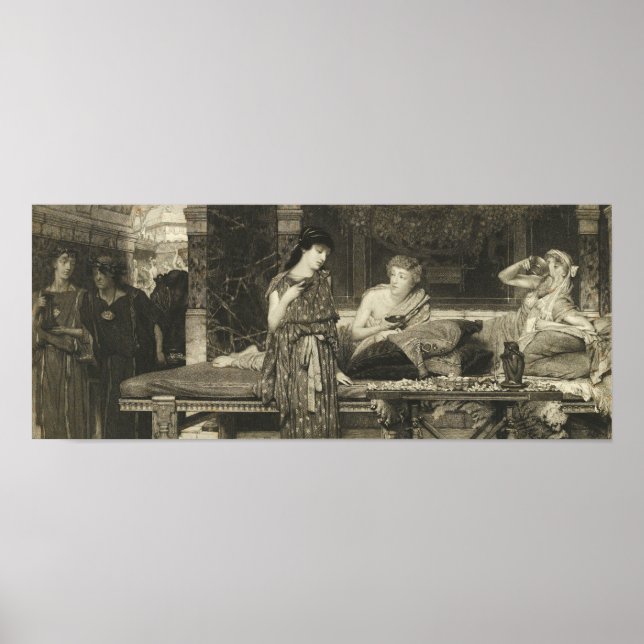 Alma-Tadema - Första kursen, middagen 1881 Poster (Framsidan)