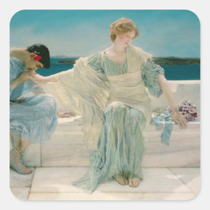 Alma-Tadema   frågar mig inte mer, 1906 Fyrkantigt Klistermärke