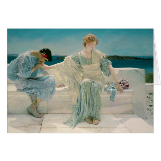 Alma-Tadema | frågar mig inte mer, 1906 Hälsningskort (Framsidan Horizontal)