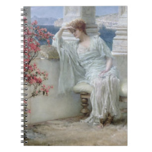 Alma-Tadema   henne ögon är med henne tankar? Anteckningsbok Med Spiral