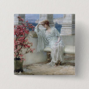 Alma-Tadema henne ögon är med henne tankar? Knapp