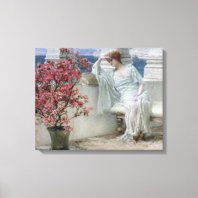 Alma-Tadema | Hennes ögon är med om hennes tankar  Canvastryck (Framsida)