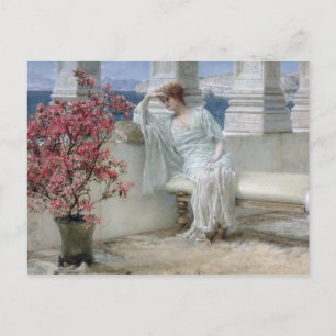 Alma-Tadema Hennes ögon är med om sina tankar? Vykort