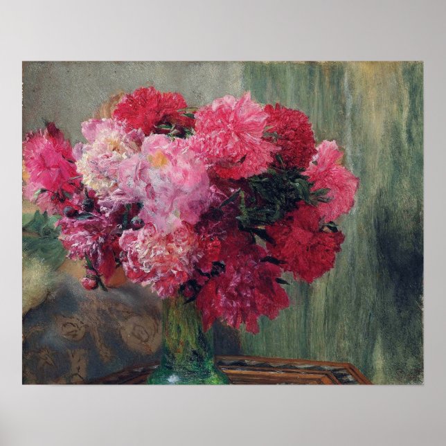 Alma-Tadema - Japanska Peonies Poster (Framsidan)