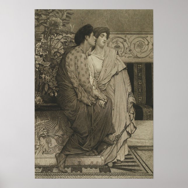 Alma-Tadema - Kärlekens Första Viskning 1876 Poster (Framsidan)
