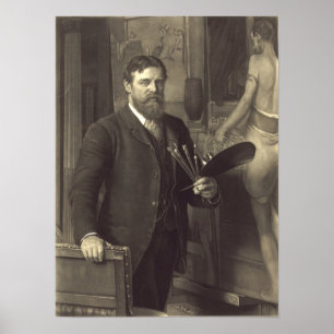 Alma-Tadema - konstnären i hans studier Poster
