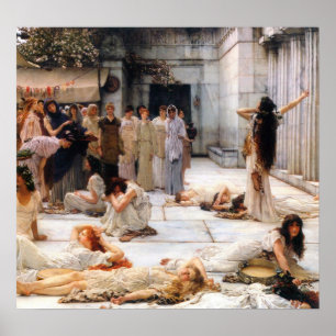 Alma-Tadema - kvinnorna av Amphissa, specificerar Poster