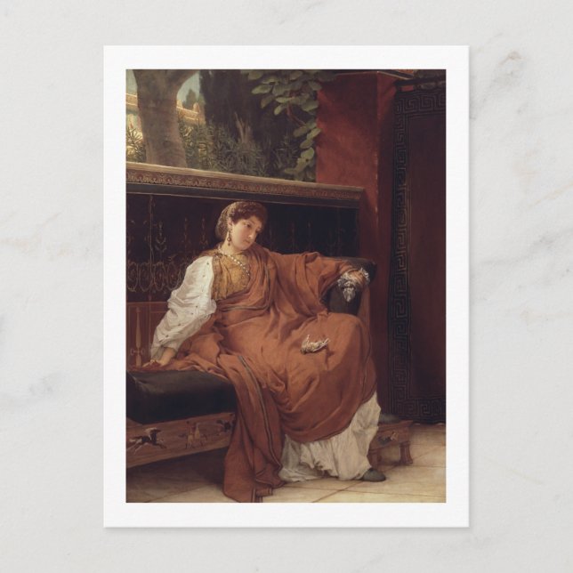 Alma-Tadema | Lesbia Weeping over a Sparrow Vykort (Framsida)