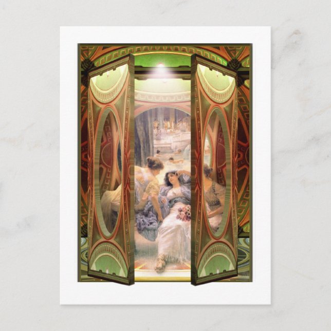 Alma-Tadema-öppningsdörr till badplatserna Vykort (Framsida)
