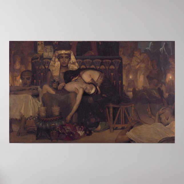 Alma-Tadema - Pharaoh:s första son dog Poster (Framsidan)