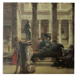Alma-Tadema romersk konstälskare, 1870 Kakelplatta