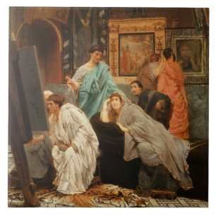 Alma-Tadema samlare på Time av Augustus Kakelplatta