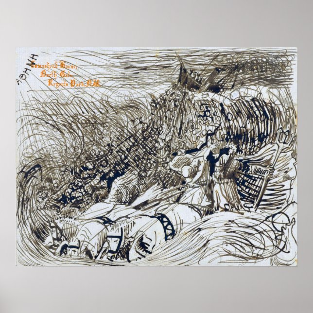 Alma-Tadema - sjunkande Steamship och Neptune in W Poster (Framsidan)