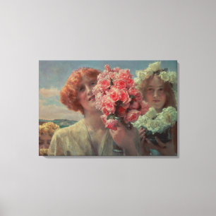 Alma-Tadema sommar som erbjuder, 1911 Canvastryck