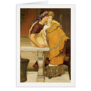 Alma-Tadema spegeln, 1868 Hälsningskort