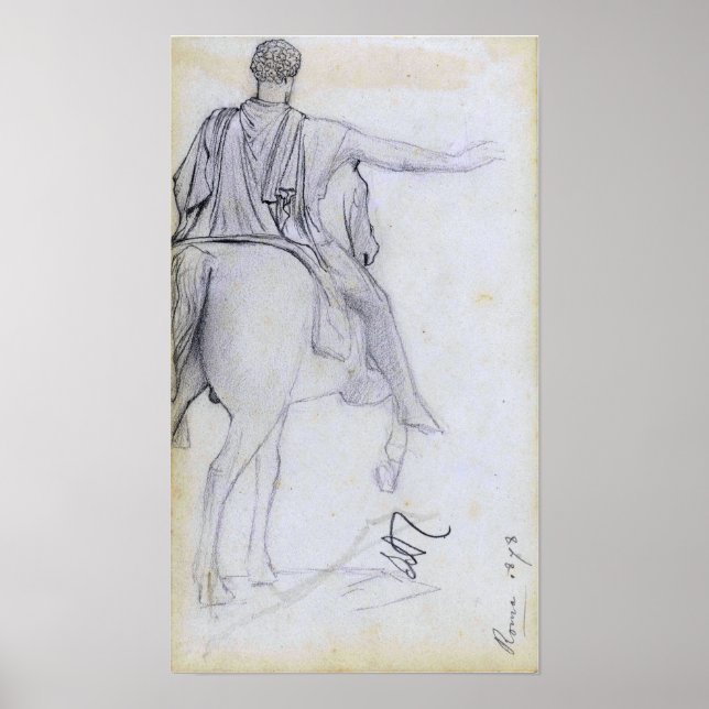 Alma-Tadema - Statue Marcus Aurelius Poster (Framsidan)