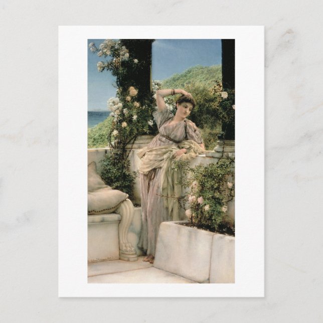Alma-Tadema | "Thou Ro of All the Rosor, 1885 Vykort (Framsida)