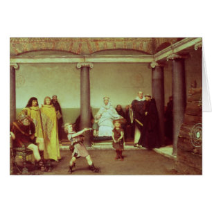 Alma-Tadema utbildning av barn av Clothilde Hälsningskort