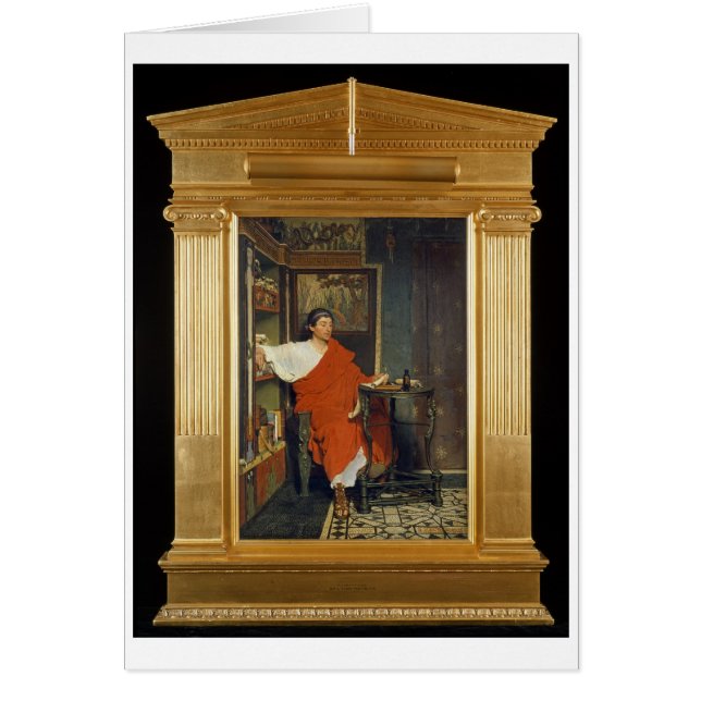 Alma-Tadema | utskick för en romareScribehandstil Hälsningskort (Framsidan)