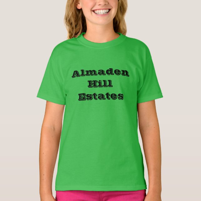 Almaden Backe Gods, San Jose-kvarteret fet Tee Shirt (Framsida)