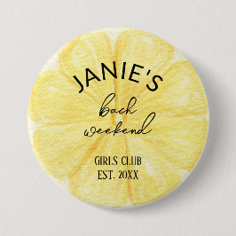 Almafi Citron Sjungning Avsked | Brudtärna Pin/ Knapp