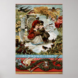 Almanac 1890-Vintages annonsvinterscen Poster