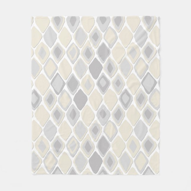 Almas diamant ikat rent fleecefilt (Framsidan)