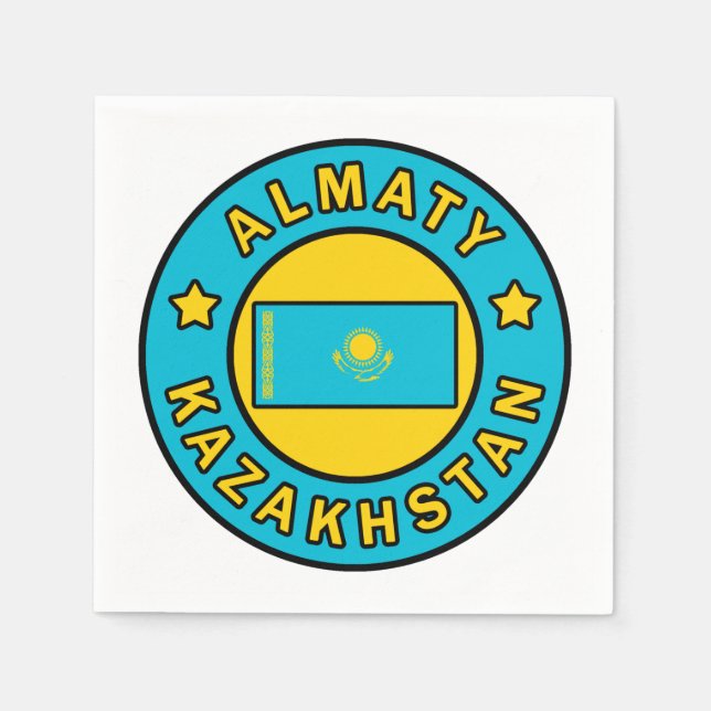 Almaty Kazakstan Pappersservett (Framsidan)