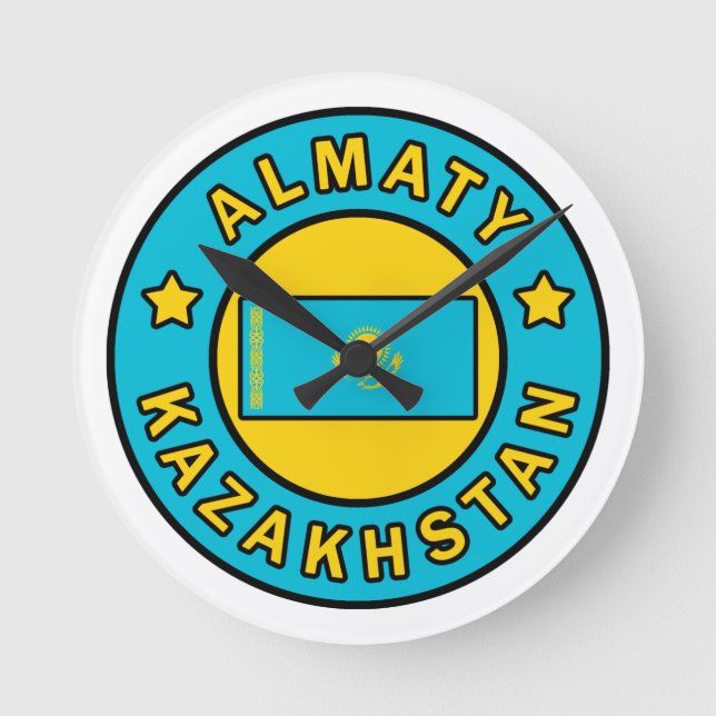 Almaty Kazakstan Rund Klocka (Framsida)