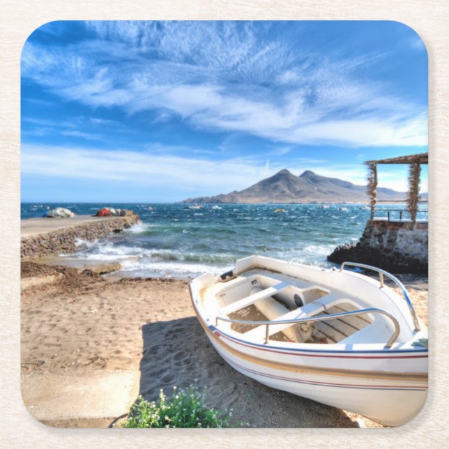 Almería La Isleta Del Moro | fördärvar Underlägg Papper Kvadrat (Framsidan)