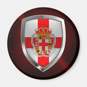 Almería metallisk Emblem Magnet