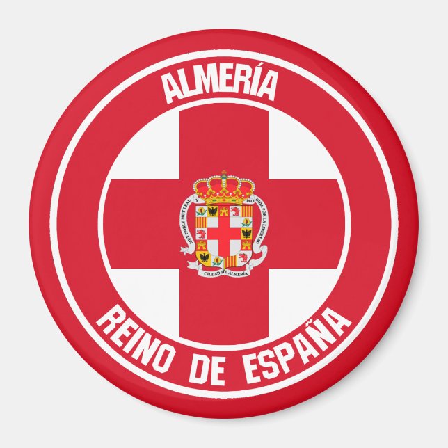 Almería Round Emblem Magnet (Framsidan)