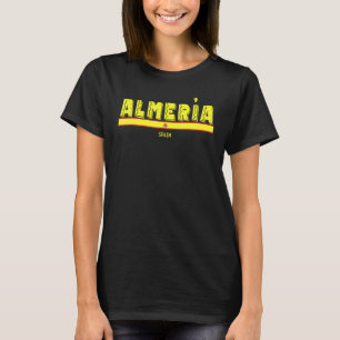 Almería Spain Flagga Espana Tourist Souven T Shirt