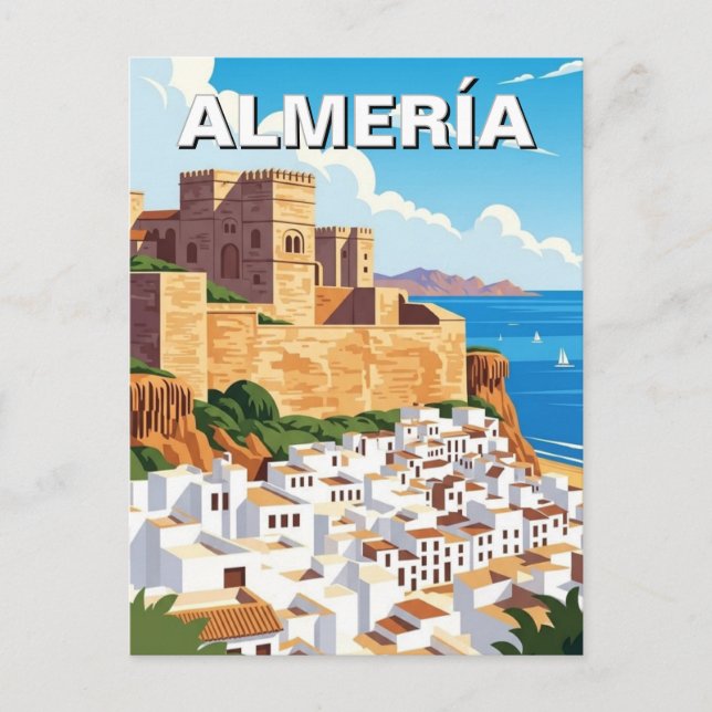 Almeria Spanien Alcazabar Resa Vykort (Framsida)