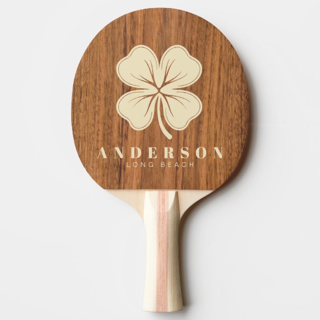 Almfyrklöver med namn pingisracket (Baksidan)