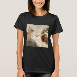 Almighty Slap Lund Cat God Creation of Adam Meme T Shirt
