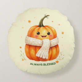 Almofada Abobrinha Feliz "Aways Blessed" Rund Kudde