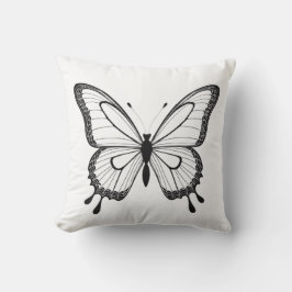 Almofada Branca Borboleta Kudde