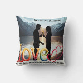 Almofada com estampa comemorativa, namorados kudde