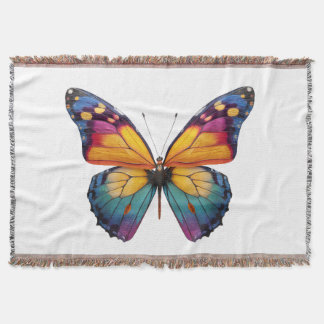 Almofada com um desenho de uma Borboleta colorida. Filt