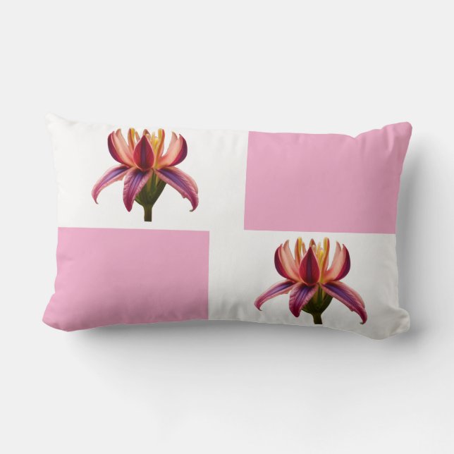 Almofada de Lombar 33 x 53,34 cm Flor Lumbarkudde (Baksida)