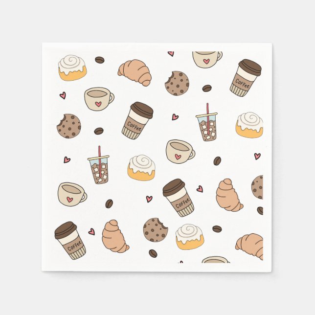 Almofada decorativa coffee lovers  pappersservett (Framsidan)