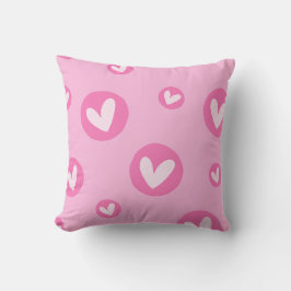 Almofada Decorativa Moderna Corações Rosa Kudde