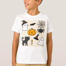 Almofada fofa com desenho Happy Halloween T Shirt