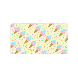 Almofada fofa com estampa contínua de sorvetes adressetikett