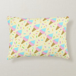 Almofada fofa com estampa contínua de sorvetes prydnadskudde