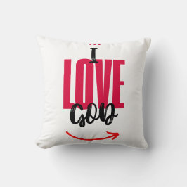Almofada "I Love God" Kudde
