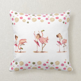 Almofada infantil menina bailarina e o flamingo kudde